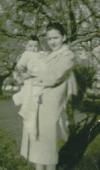 Baby Alvaro with his mother.