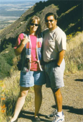 Alvaro casual in the great Colorado outdoors - with Kristin by his side.
