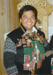 Alvaro in the Norwegian national costume.