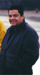 Alvaro suave in his leather jacket in Copenhagen.