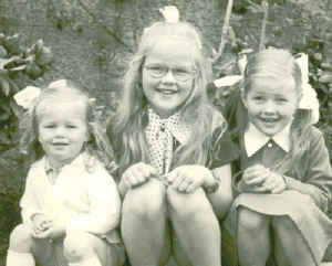 Summer of 1973 - Hild, Kristin and Adelheid in Lerwick, Shetland.