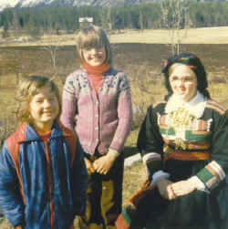Kristin's confirmation in 1979 - flanked by Hild and Adelheid in work clothes!