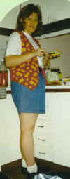 Kristin making lunch in the height of summer.
Perth, December 1996.