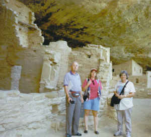 Olav, Kristin and Janet at Mesa Verde, 1998.