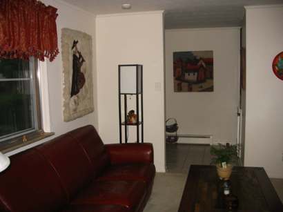 Before - Livingroom view towards entry door.