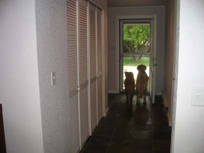 Hallway closet is finished.