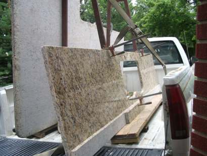 Counter top on pickup.