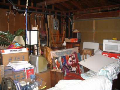 Messy garage.