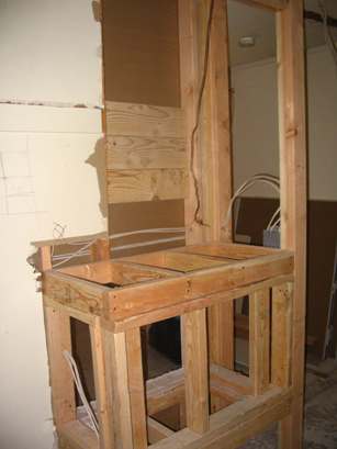 Entertainment unit from the hallway.