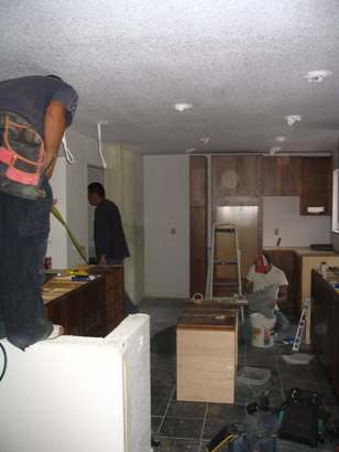 Hard at work in the kitchen.