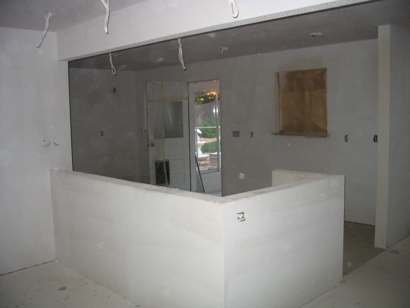 Texturing on the drywall.