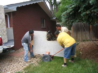 Moving small counter top.