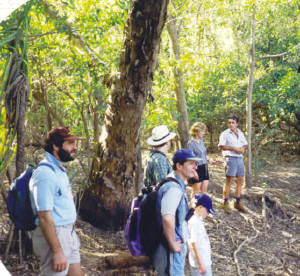 Arnhem Land stop-over - Rob taking mental notes as the aboriginal guide explains how to catch yummy Barra (Barramundi).