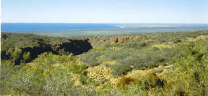 Cape Ranges, view of the Indian Ocean.