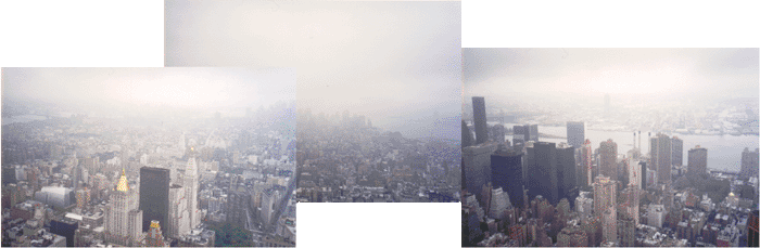 Empire State Building - Ei overskya utsikt mot Sr Manhattan og Jersey City.