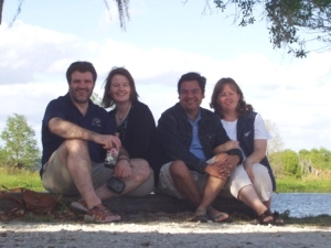 Rob, Hild, Alvaro og Ann Kristin ved Cypress Lake.