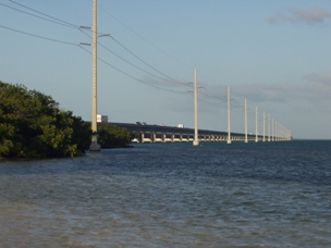 Long roads in the Florida Keys.