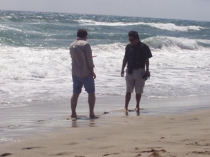 Beach life at the Atlantic Ocean.