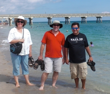 Kristin, Rob, and Alvaro on Deerfield Beach