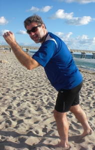 Rob running on Deerfield Beach