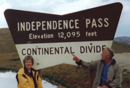 Janet and Olav at Independence Pass - 12 095 feet