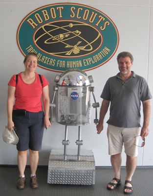 Rob and Hild with a robot