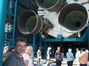 Rob at the tail end of the real Saturn V rocket