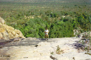 Rob at the top of the Gunlom waterfall - smiling from ear to ear!