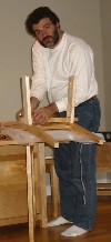 Rob assembling chairs.
