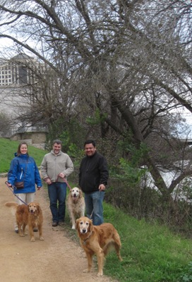 Walking along Colorado river in Austin