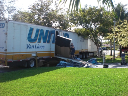 Truck being emptied