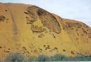 Fascinating erosion at Uluru.