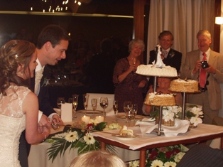 The cake cutting.