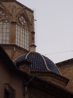 Around the cathedral in Valencia.