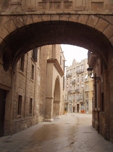 Around the cathedral in Valencia.