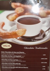 A break and a plate of churros.
