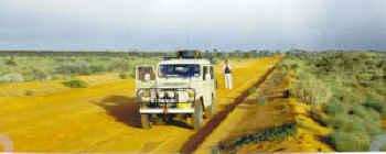 Lionel the red-nosed Cruiser in the Great Victoria Desert.