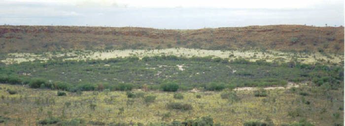 Wolfe Creek meteorite crater.