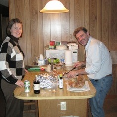 Cooking - Carving the turkey.