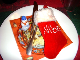Little stocking place settings.