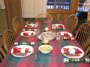 Dinner table is ready.