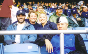 Rob, Kenna, Alyssa and Brandon at Yankee Stadium.