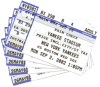 Det som er tilbake av Yankee Stadium billettane.