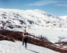 Hild barefoot in the snow