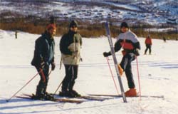 Rob, Erik and Nicolaj enjoying downhill skiing at Hovden.