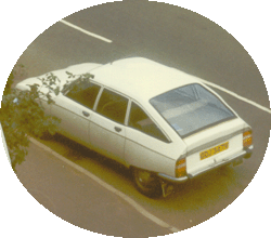 His first car, as seen from above.