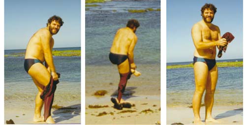 How to put on and/or remove a lycra suit while avoiding getting sand everywhere...