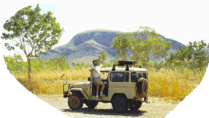 Most of all Rob loved Lionel the Landcruiser - here at Mt. Rob in Western Australia.