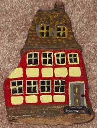 A little house with three floors.
