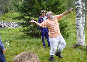 Rich throwing the javelin at Voglumtveit.